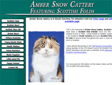 Tablet Screenshot of ambersnowcattery.com